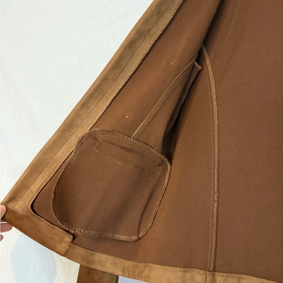 Tahari Brown Faux Leather Blazer - Picture 5 of 11